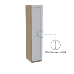 House Beautiful Realm Single Wardrobe, Oak Effect Carcass - White Shaker Door (W) 450mm X (H) 2196mm 2 House Beautiful Realm Single Wardrobe, Oak Effect Carcass - White Shaker Door (W) 450mm X (H) 2196mm -Famous Furniture Store 13999704 6035005578075354