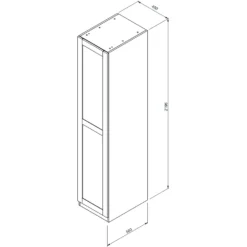 House Beautiful Realm Single Wardrobe, Oak Effect Carcass - Grey Shaker Door (W) 450mm X (H) 2196mm 4 House Beautiful Realm Single Wardrobe, Oak Effect Carcass - Grey Shaker Door (W) 450mm X (H) 2196mm -Famous Furniture Store 13999705 1035005573521645