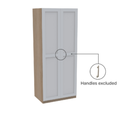 House Beautiful Realm Double Wardrobe, Oak Effect Carcass - White Shaker Doors (W) 900mm X (H) 2196mm 2 House Beautiful Realm Double Wardrobe, Oak Effect Carcass - White Shaker Doors (W) 900mm X (H) 2196mm -Famous Furniture Store 13999712 1935005575808749