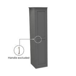 House Beautiful Realm Fitted Look Single Wardrobe, Oak Effect Carcass - Carbon Grey Shaker Door (W) 551mm X (H) 2256mm -Famous Furniture Store 13999764 1085014911880752