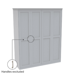 House Beautiful Realm Fitted Look Quad Wardrobe, Oak Effect Carcass - White Shaker Doors (W) 1901mm X (H) 2256mm -Famous Furniture Store 13999790 4555005586317521