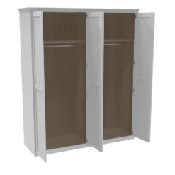 House Beautiful Realm Fitted Look Quad Wardrobe, Oak Effect Carcass - White Shaker Doors (W) 1901mm X (H) 2256mm -Famous Furniture Store 13999790 5835007394644222