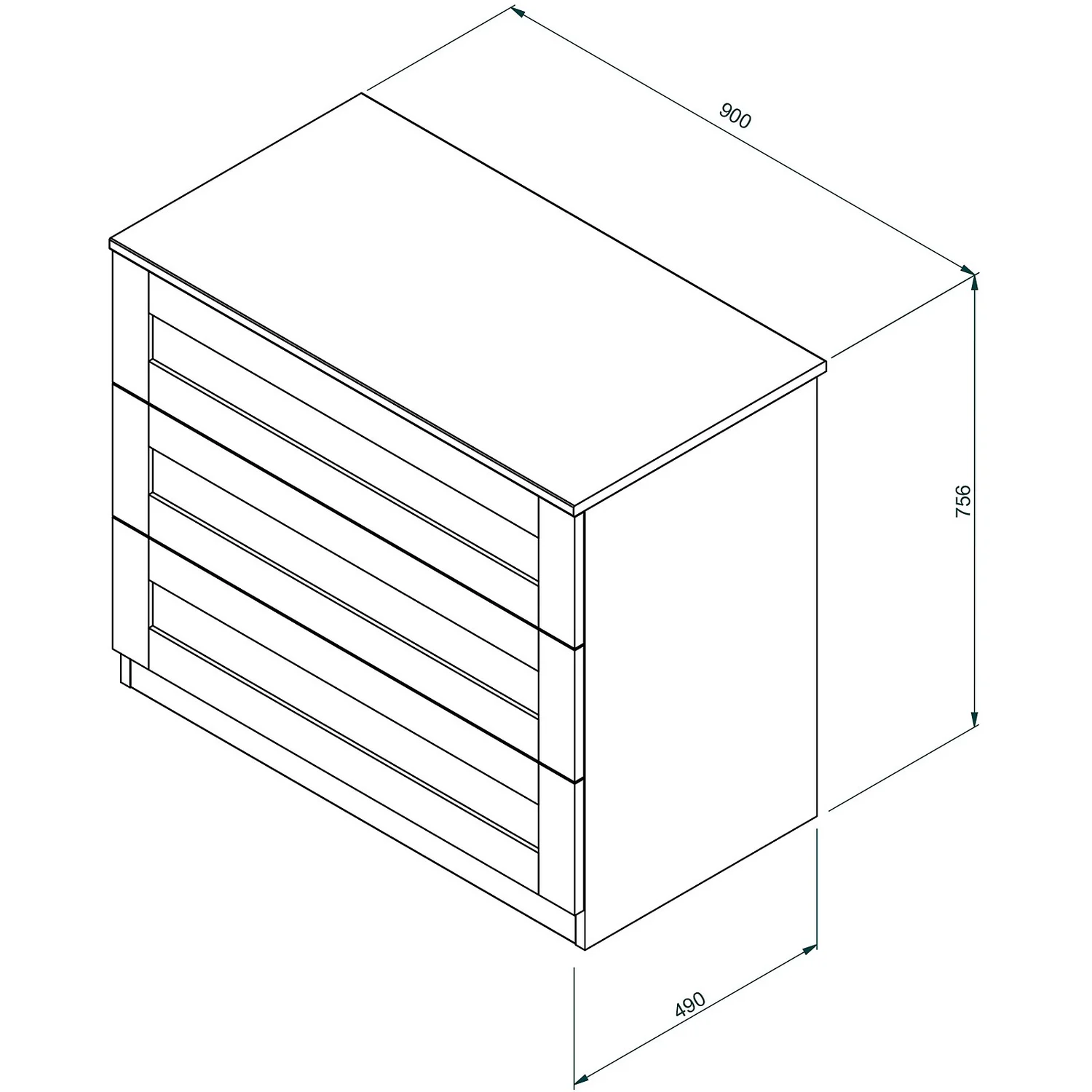 House Beautiful Realm Wide Chest of Drawers - White Shaker (W) 900mm x (H) 756mm House Beautiful Realm Wide Chest Of Drawers - White Shaker (W) 900mm X (H) 756mm -Famous Furniture Store 13999806 1485005576232628