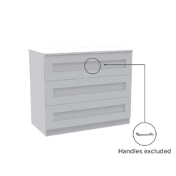 House Beautiful Realm Wide Chest Of Drawers - White Shaker (W) 900mm X (H) 756mm 3 House Beautiful Realm Wide Chest Of Drawers - White Shaker (W) 900mm X (H) 756mm -Famous Furniture Store 13999806 8415005576147458