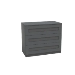 House Beautiful Realm Wide Chest Of Drawers - Carbon Grey Shaker (W) 900mm X (H) 756mm