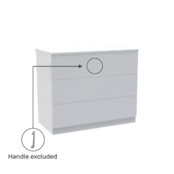 House Beautiful Honest Wide Chest Of Drawers - Gloss White Slab (W) 900mm X (H) 756mm 3 House Beautiful Honest Wide Chest Of Drawers - Gloss White Slab (W) 900mm X (H) 756mm -Famous Furniture Store 13999812 1225005578054843