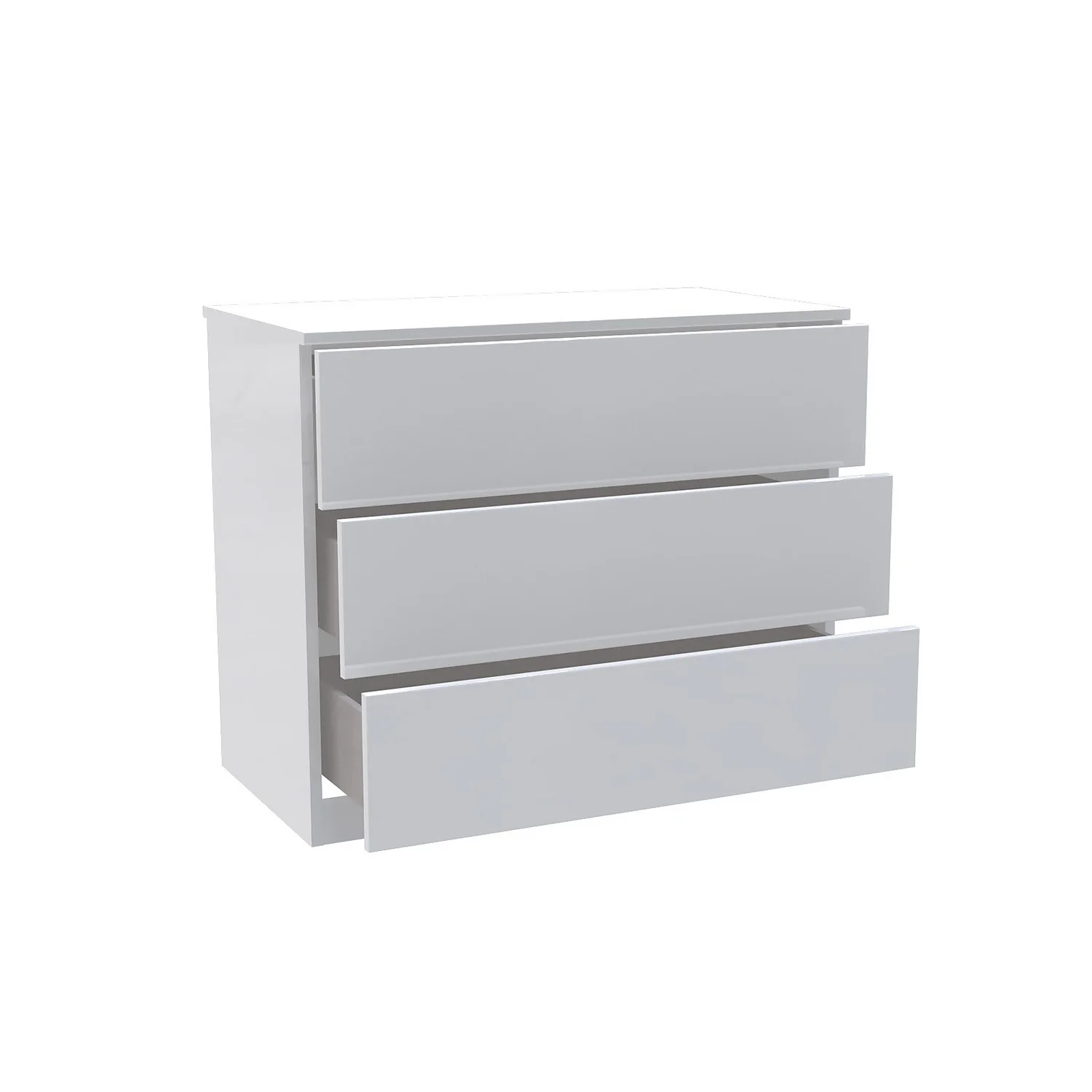 House Beautiful Honest Wide Chest of Drawers - Gloss White Slab (W) 900mm x (H) 756mm House Beautiful Honest Wide Chest Of Drawers - Gloss White Slab (W) 900mm X (H) 756mm -Famous Furniture Store 13999812 1775005578018552