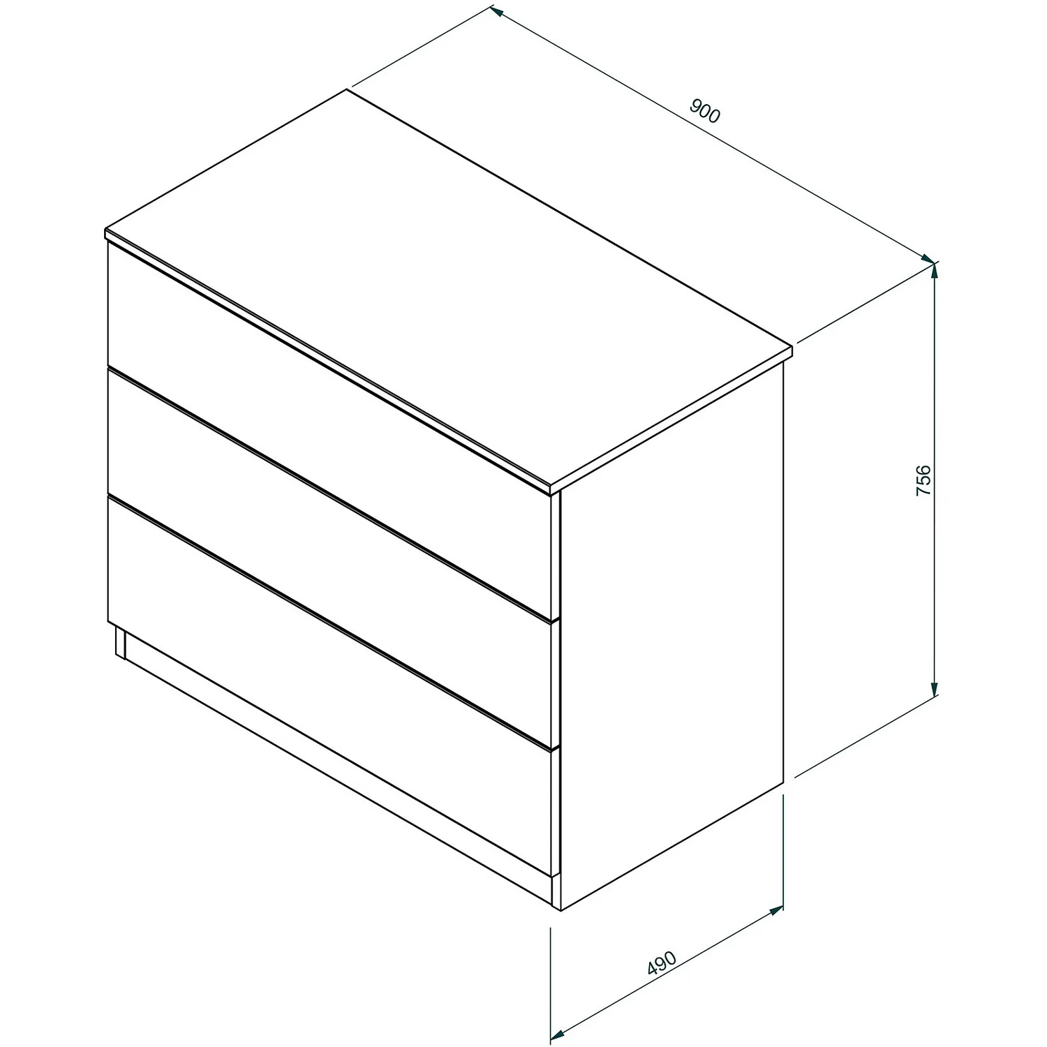 House Beautiful Honest Wide Chest of Drawers - Gloss White Slab (W) 900mm x (H) 756mm House Beautiful Honest Wide Chest Of Drawers - Gloss White Slab (W) 900mm X (H) 756mm -Famous Furniture Store 13999812 5435005578120582