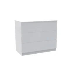 House Beautiful Honest Wide Chest Of Drawers - Gloss White Slab (W) 900mm X (H) 756mm