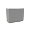 House Beautiful Honest Wide Chest Of Drawers - Gloss Grey Slab (W) 900mm X (H) 756mm