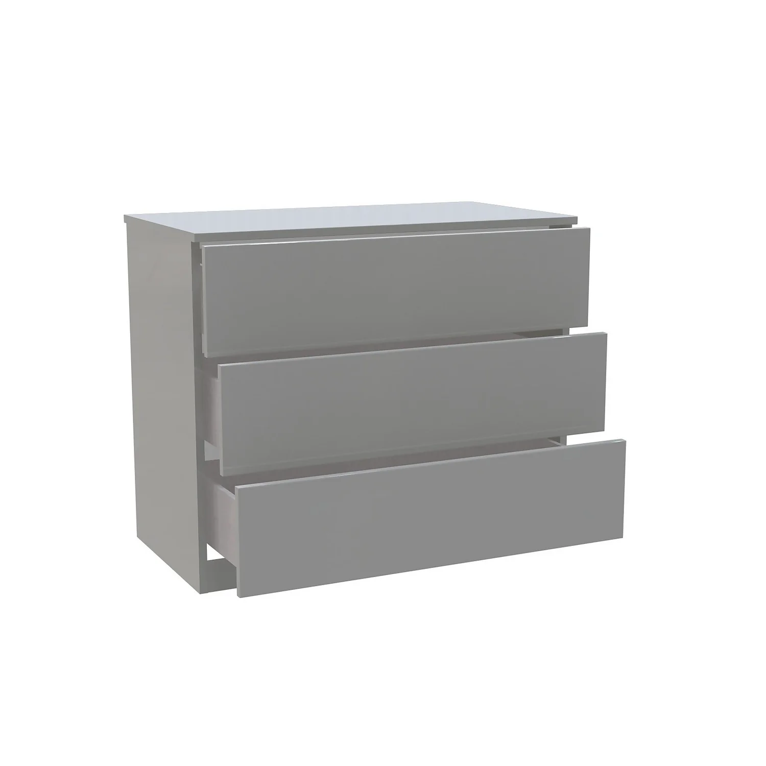 House Beautiful Honest Wide Chest of Drawers - Gloss Grey Slab (W) 900mm x (H) 756mm House Beautiful Honest Wide Chest Of Drawers - Gloss Grey Slab (W) 900mm X (H) 756mm -Famous Furniture Store 13999813 9465005575206955