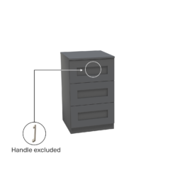 House Beautiful Realm Narrow Chest Of Drawers - Carbon Grey Shaker (W) 450mm X (H) 756mm 3 House Beautiful Realm Narrow Chest Of Drawers - Carbon Grey Shaker (W) 450mm X (H) 756mm -Famous Furniture Store 13999816 3855014911629442