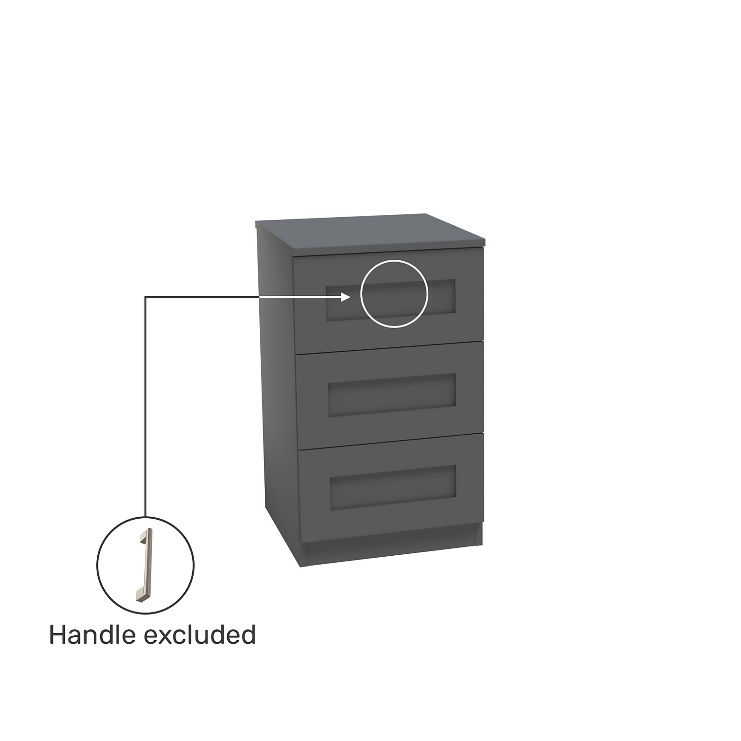 House Beautiful Realm Narrow Chest of Drawers - Carbon Grey Shaker (W) 450mm x (H) 756mm House Beautiful Realm Narrow Chest Of Drawers - Carbon Grey Shaker (W) 450mm X (H) 756mm -Famous Furniture Store 13999816 3855014911629442