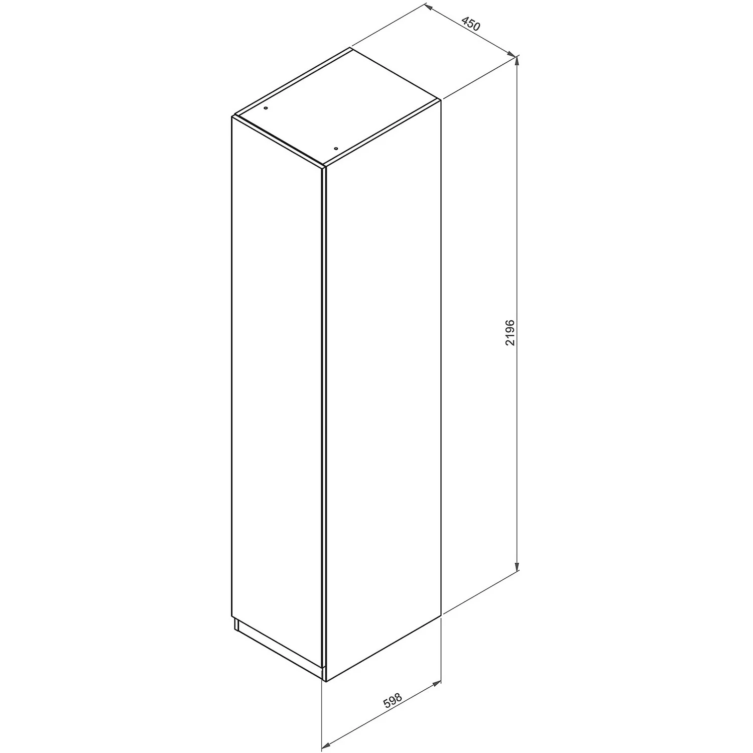 House Beautiful Escape Single Wardrobe, White Carcass - Gloss White Handleless Door (W) 450mm x (H) 2196mm House Beautiful Escape Single Wardrobe, White Carcass - Gloss White Handleless Door (W) 450mm X (H) 2196mm -Famous Furniture Store 13999829 1865005575799215