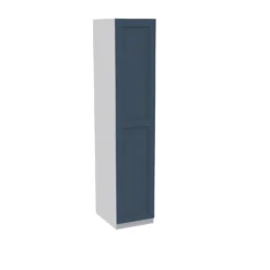 House Beautiful Realm Single Wardrobe, White Carcass - Navy Blue Shaker Door (W) 450mm X (H) 2196mm