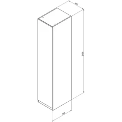House Beautiful Escape Single Wardrobe, White Carcass - Gloss Grey Handleless Door (W) 450mm X (H) 2196mm 3 House Beautiful Escape Single Wardrobe, White Carcass - Gloss Grey Handleless Door (W) 450mm X (H) 2196mm -Famous Furniture Store 13999831 4065005577140581