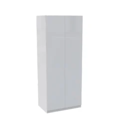 House Beautiful Honest Double Wardrobe, White Carcass - Gloss White Slab Doors (W) 900mm X (H) 2196mm
