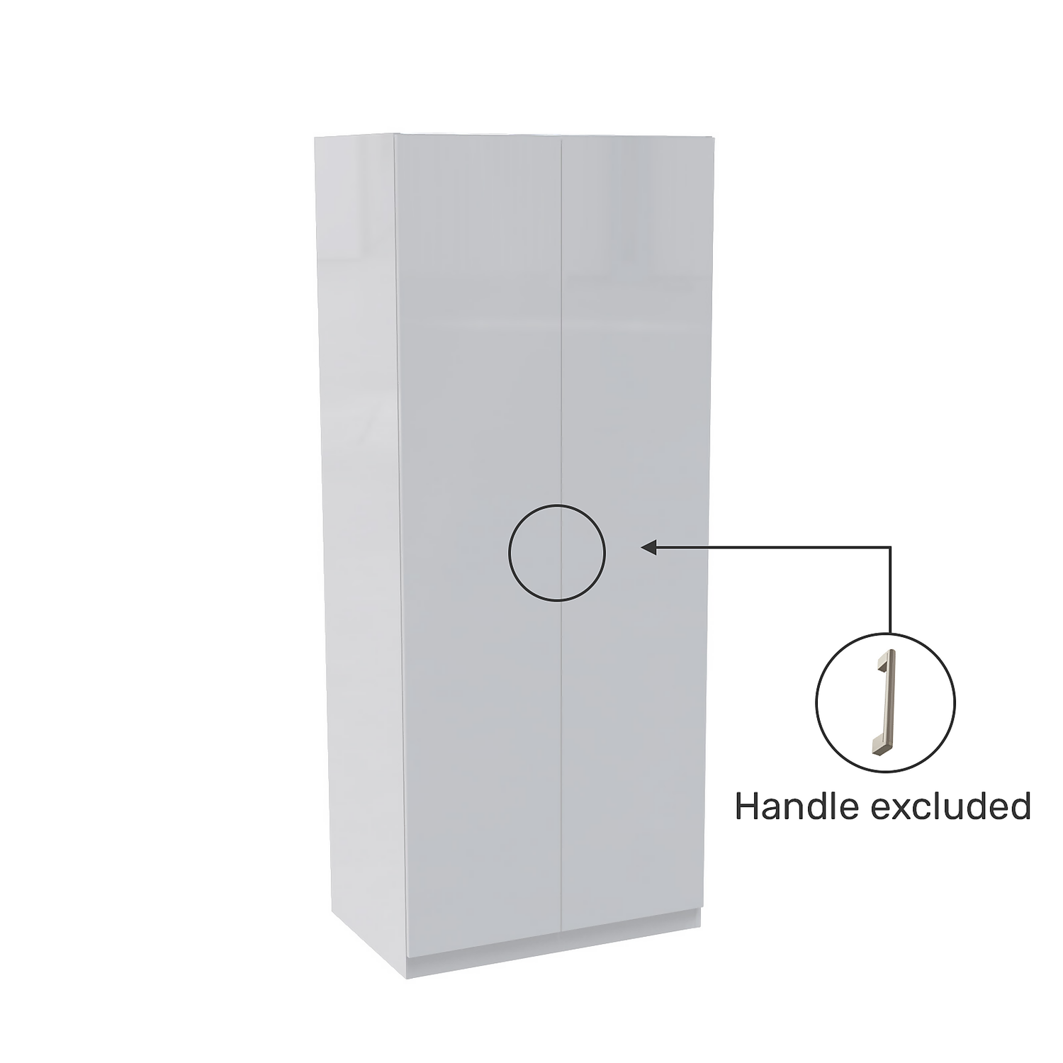 House Beautiful Honest Double Wardrobe, White Carcass - Gloss White Slab Doors (W) 900mm x (H) 2196mm House Beautiful Honest Double Wardrobe, White Carcass - Gloss White Slab Doors (W) 900mm X (H) 2196mm -Famous Furniture Store 13999840 1975005578363477