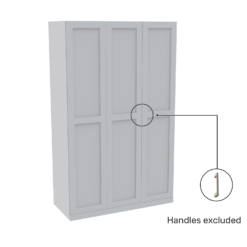 House Beautiful Realm Triple Wardrobe, White Carcass - White Shaker Doors (W) 1350mm X (H) 2196mm 2 House Beautiful Realm Triple Wardrobe, White Carcass - White Shaker Doors (W) 1350mm X (H) 2196mm -Famous Furniture Store 13999842 1985005576625508