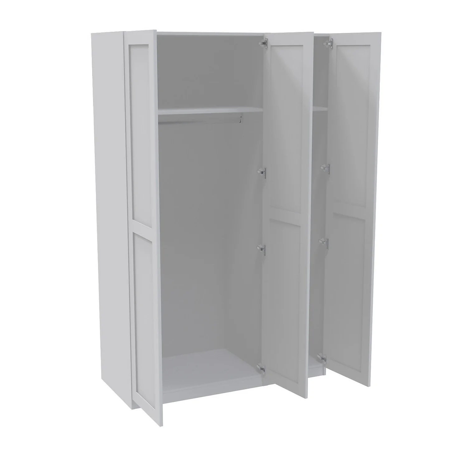 House Beautiful Realm Triple Wardrobe, White Carcass - White Shaker Doors (W) 1350mm x (H) 2196mm House Beautiful Realm Triple Wardrobe, White Carcass - White Shaker Doors (W) 1350mm X (H) 2196mm -Famous Furniture Store 13999842 2095007395275590