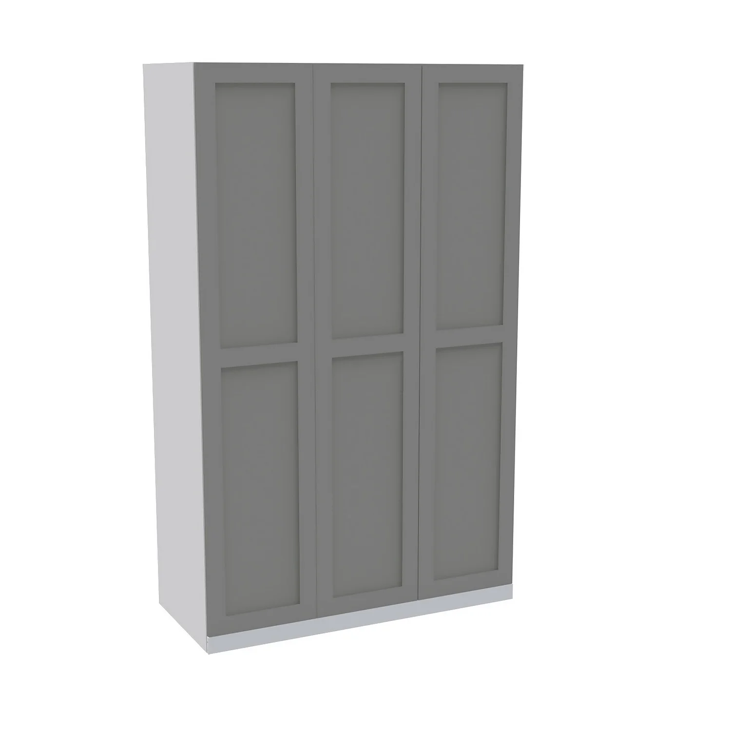 House Beautiful Realm Triple Wardrobe, White Carcass - Grey Shaker Doors (W) 1350mm x (H) 2196mm House Beautiful Realm Triple Wardrobe, White Carcass - Grey Shaker Doors (W) 1350mm X (H) 2196mm -Famous Furniture Store 13999843 1725005575863280