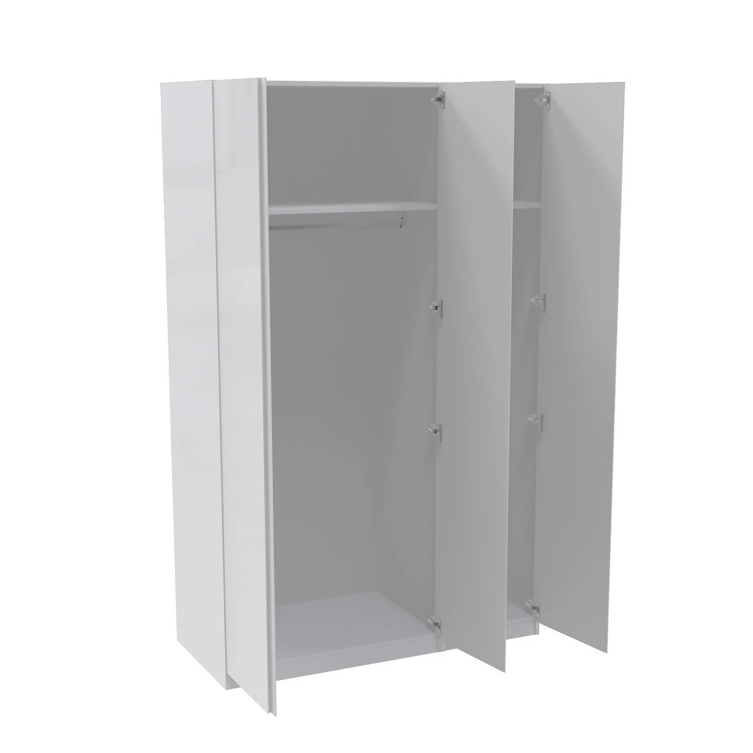 House Beautiful Escape Triple Wardrobe, White Carcass - Gloss White Handleless Doors (W) 1350mm x (H) 2196mm House Beautiful Escape Triple Wardrobe, White Carcass - Gloss White Handleless Doors (W) 1350mm X (H) 2196mm -Famous Furniture Store 13999845 6895005572935205