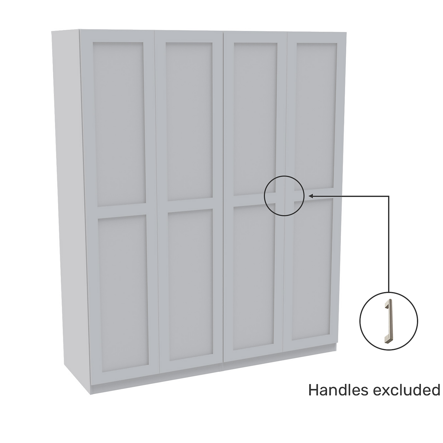 House Beautiful Realm Quad Wardrobe, White Carcass - White Shaker Doors (W) 1800mm x (H) 2196mm House Beautiful Realm Quad Wardrobe, White Carcass - White Shaker Doors (W) 1800mm X (H) 2196mm -Famous Furniture Store 13999850 9995005574173605