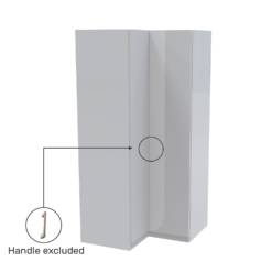 House Beautiful Honest Corner Wardrobe, White Carcass - Gloss White Slab Doors (W) 1053mm X (H) 2196mm 2 House Beautiful Honest Corner Wardrobe, White Carcass - Gloss White Slab Doors (W) 1053mm X (H) 2196mm -Famous Furniture Store 13999864 1585012795476806