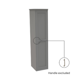 House Beautiful Realm Fitted Look Single Wardrobe, White Carcass - Grey Shaker Door (W) 551mm X (H) 2256mm -Famous Furniture Store 13999867 1645006037155235