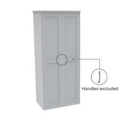 House Beautiful Realm Fitted Look Double Wardrobe, White Carcass - White Shaker Doors (W) 1001mm X (H) 2256mm -Famous Furniture Store 13999874 8025005586088690