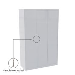 House Beautiful Honest Fitted Look Triple Wardrobe, White Carcass - Gloss White Slab Doors (W) 1390mm X (H) 2226mm -Famous Furniture Store 13999887 5555005574756097