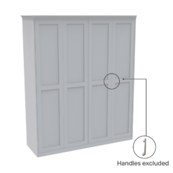 House Beautiful Realm Fitted Look Quad Wardrobe, White Carcass - White Shaker Doors (W) 1901mm X (H) 2256mm -Famous Furniture Store 13999890 5335005586444466