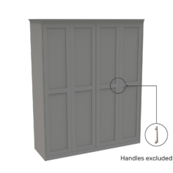 House Beautiful Realm Fitted Look Quad Wardrobe, White Carcass - Grey Shaker Doors (W) 1901mm X (H) 2256mm 2 House Beautiful Realm Fitted Look Quad Wardrobe, White Carcass - Grey Shaker Doors (W) 1901mm X (H) 2256mm -Famous Furniture Store 13999891 7285006037216759
