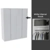 House Beautiful Escape Fitted Look Quad Wardrobe, White Carcass - Gloss White Handleless Doors (W) 1840mm X (H) 2226mm