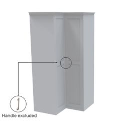 House Beautiful Realm Fitted Look Corner Wardrobe, White Carcass - White Shaker Doors (W) 1103mm X (H) 2256mm 2 House Beautiful Realm Fitted Look Corner Wardrobe, White Carcass - White Shaker Doors (W) 1103mm X (H) 2256mm -Famous Furniture Store 13999898 6525012795526903