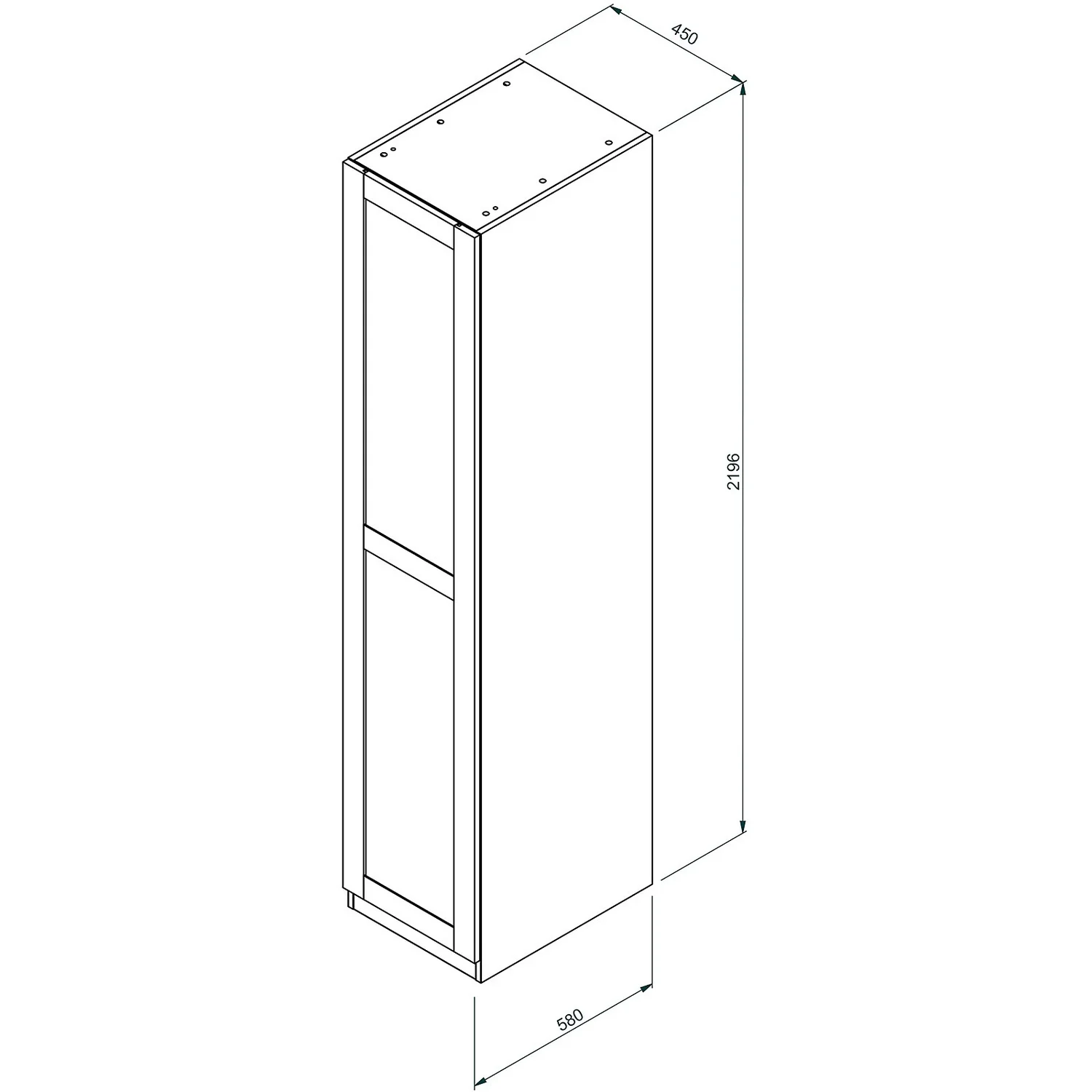 House Beautiful Realm Single Wardrobe, Grey Carcass - Navy Blue Shaker Door (W) 450mm x (H) 2196mm House Beautiful Realm Single Wardrobe, Grey Carcass - Navy Blue Shaker Door (W) 450mm X (H) 2196mm -Famous Furniture Store 13999913 7465005575555756