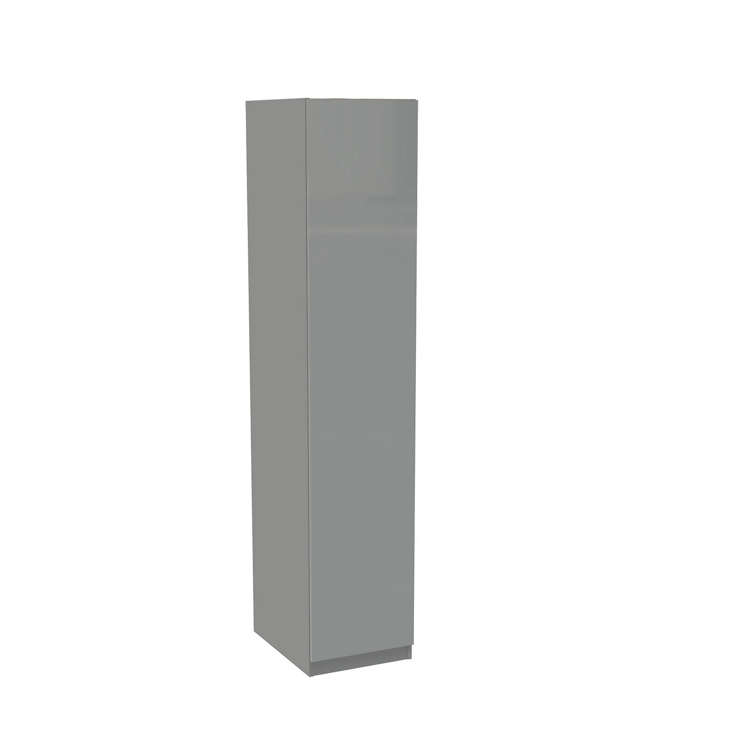 House Beautiful Honest Single Wardrobe, Grey Carcass - Gloss Grey Slab Door (W) 450mm x (H) 2196mm House Beautiful Honest Single Wardrobe, Grey Carcass - Gloss Grey Slab Door (W) 450mm X (H) 2196mm -Famous Furniture Store 13999917 1785005573240833
