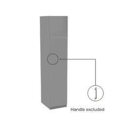 House Beautiful Honest Single Wardrobe, Grey Carcass - Gloss Grey Slab Door (W) 450mm X (H) 2196mm 2 House Beautiful Honest Single Wardrobe, Grey Carcass - Gloss Grey Slab Door (W) 450mm X (H) 2196mm -Famous Furniture Store 13999917 6145005573352802