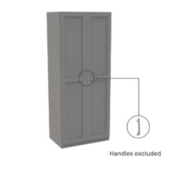 House Beautiful Realm Double Wardrobe, Grey Carcass - Grey Shaker Doors (W) 900mm X (H) 2196mm -Famous Furniture Store 13999919 1055005586408415