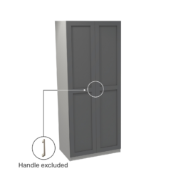 House Beautiful Realm Double Wardrobe, Grey Carcass - Carbon Grey Shaker Doors (W) 900mm X (H) 2196mm -Famous Furniture Store 13999920 1725014911532980