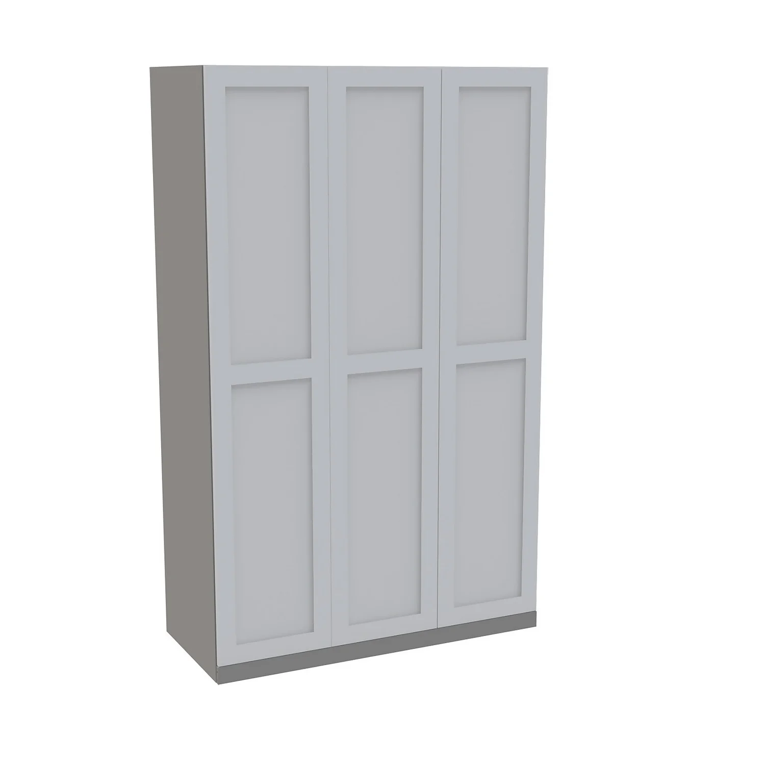 House Beautiful Realm Triple Wardrobe, Grey Carcass - White Shaker Doors (W) 1350mm x (H) 2196mm House Beautiful Realm Triple Wardrobe, Grey Carcass - White Shaker Doors (W) 1350mm X (H) 2196mm -Famous Furniture Store 13999926 6505005574352201
