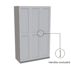 House Beautiful Realm Triple Wardrobe, Grey Carcass - White Shaker Doors (W) 1350mm X (H) 2196mm 2 House Beautiful Realm Triple Wardrobe, Grey Carcass - White Shaker Doors (W) 1350mm X (H) 2196mm -Famous Furniture Store 13999926 6535005574426421