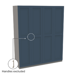 House Beautiful Realm Quad Wardrobe, Grey Carcass - Navy Blue Shaker Doors (W) 1800mm X (H) 2196mm 2 House Beautiful Realm Quad Wardrobe, Grey Carcass - Navy Blue Shaker Doors (W) 1800mm X (H) 2196mm -Famous Furniture Store 13999937 1775007369660912