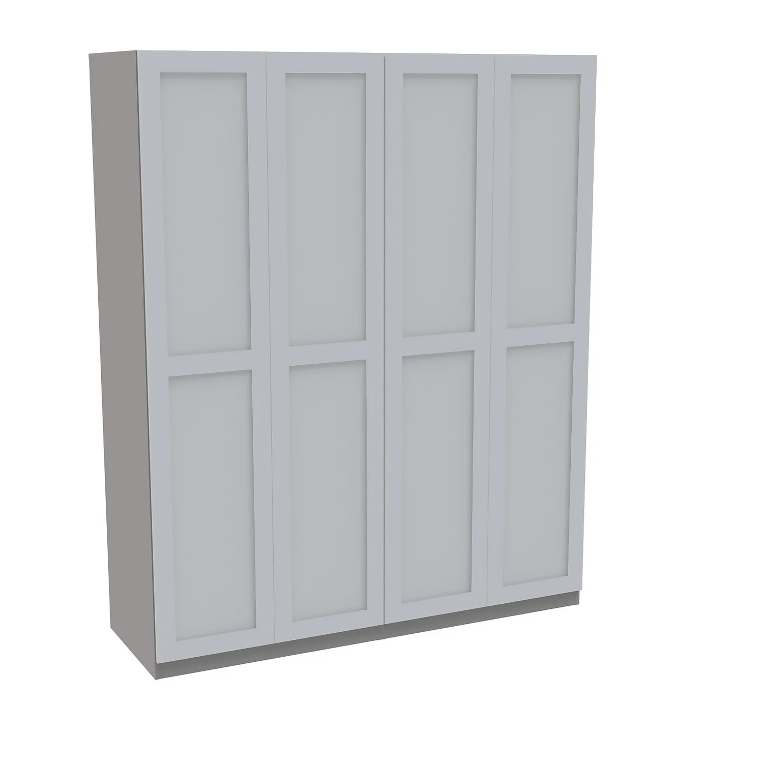 House Beautiful Realm Quad Wardrobe, Grey Carcass - White Shaker Doors (W) 1800mm x (H) 2196mm House Beautiful Realm Quad Wardrobe, Grey Carcass - White Shaker Doors (W) 1800mm X (H) 2196mm -Famous Furniture Store 13999940 2045007080529075
