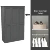 House Beautiful Realm Fitted Look Triple Wardrobe, Grey Carcass - Carbon Grey Shaker Doors (W) 1451mm X (H) 2256mm