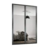 Shaker 2 Door Sliding Wardrobe Kit Mirror With Graphite Frame (W)1753 X (H)2260mm