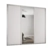 Shaker 3 Door Sliding Wardrobe Kit Dove Grey Panel / Mirror With Dove Grey Frame (W)2592 X (H)2260mm